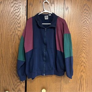 Active Wear Color Block Zip-Up Jacket